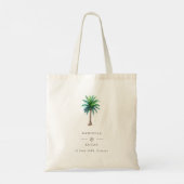 Welkom bij Palm Tree Destination Wedding Tote Bag (Achterkant)