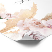 Welkom bij Pampas Grass bruiloft Poster (Hoek)