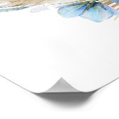 Welkom bij Pampas Grass en Dusty Blue Flower Weddi Poster (Hoek)