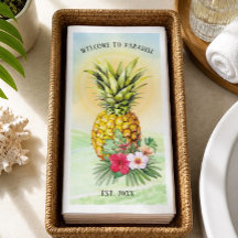 Welkom bij Paradijs Ananas Papieren Servetten