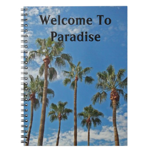 Welkom bij Paradise Palm Trees Vacation Home Guest Notitieboek (Voorkant)