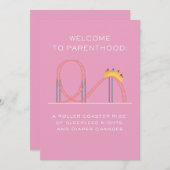 WELKOM BIJ PARENTHOOD A ROLLER ONDERZETTER RIDE FEESTDAGENKAART (Voorkant / Achterkant)