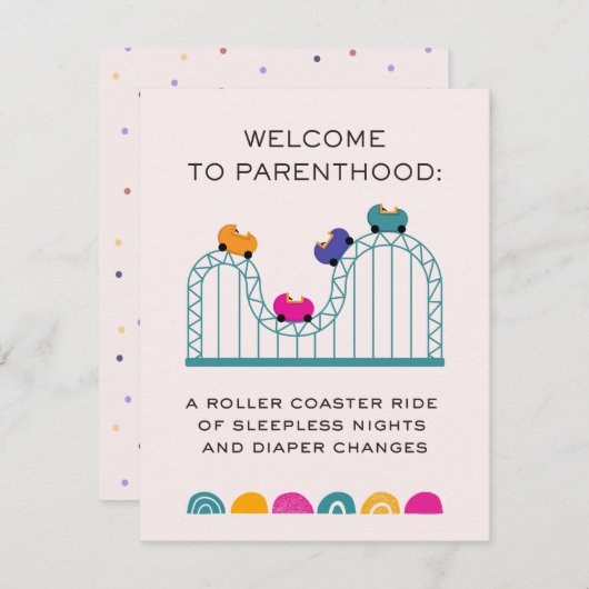 WELKOM BIJ PARENTHOOD ROLLER ONDERZETTER FEESTDAGENKAART (Voorkant / Achterkant)