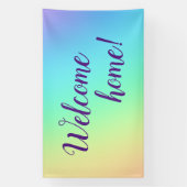 Welkom bij pastel Rainbow Spandoek (Verticaal)