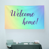 Welkom bij pastel Rainbow Spandoek (Beurs)