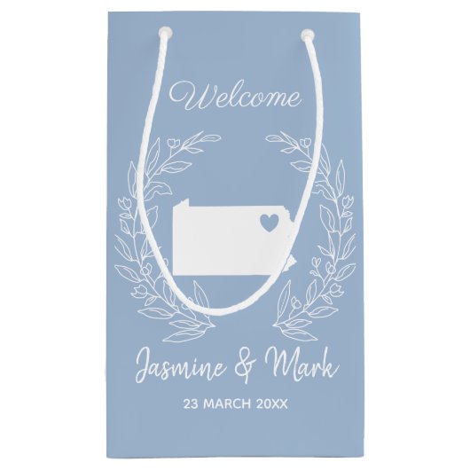 Welkom bij Pennsylvania bruiloft, aangepast Klein Cadeauzakje (Achterkant)