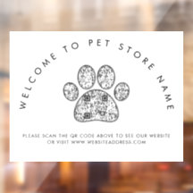 Welkom bij Pet Store Name QR Code-venstercling