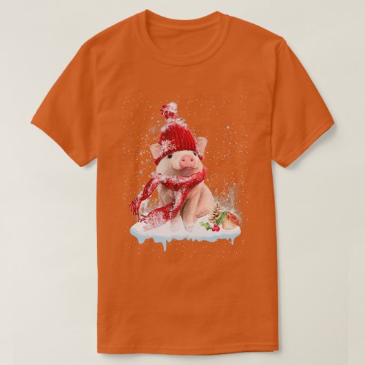 Welkom bij Pig Cute Merry kerst T-shirt (Design voorkant)