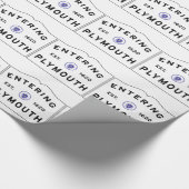 Welkom bij Plymouth MA-stadsteken Cadeaupapier (Hoek)