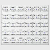 Welkom bij Plymouth MA-stadsteken Cadeaupapier (Vlak)