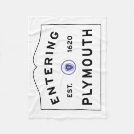 Welkom bij Plymouth MA-stadsteken Fleece Deken