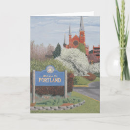 Welkom bij Portland Maine Bedankkaart