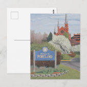 Welkom bij Portland Maine Briefkaart (Voorkant / Achterkant)