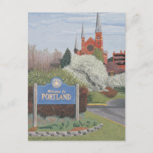 Welkom bij Portland Maine Briefkaart
