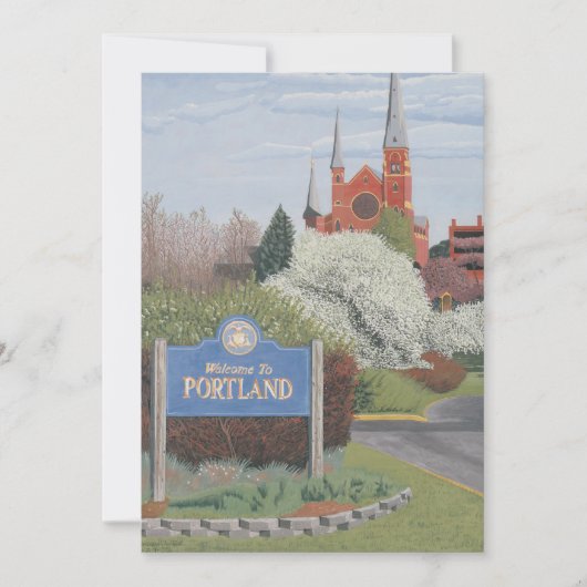 Welkom bij Portland Maine Kaart (Voorkant)