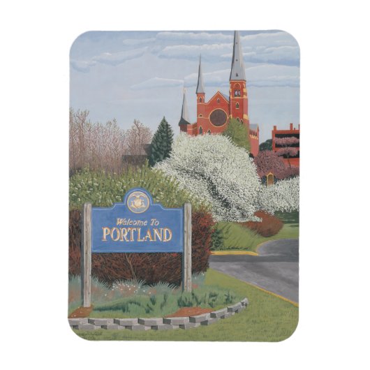 Welkom bij Portland Maine Magneet (Verticaal)