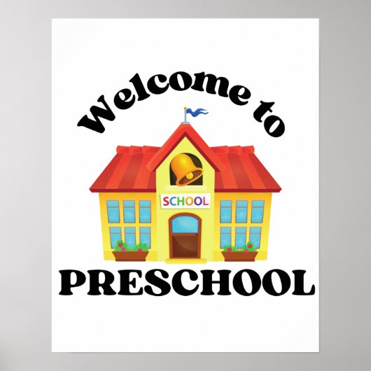 Welkom bij Preschool: Helder en Vrolijk Poster (Voorkant)