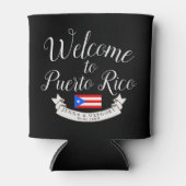 Welkom bij Puerto Rico| Destination Wedding Favor Blikjeskoeler (Voorkant)