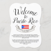 Welkom bij Puerto Rico| Destination Wedding Favor