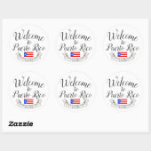 Welkom bij Puerto Rico| Destination Wedding Favor Ronde Sticker (Vel)