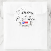 Welkom bij Puerto Rico| Destination Wedding Favor Ronde Sticker (Tas)