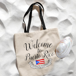 Welkom bij Puerto Rico| Destination Wedding Favor Tote Bag