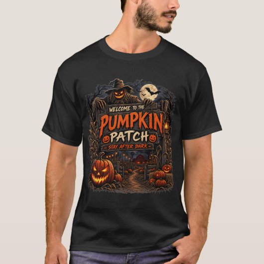 Welkom bij Pumpkin Patch Stay After Dark T-shirt (Voorkant)