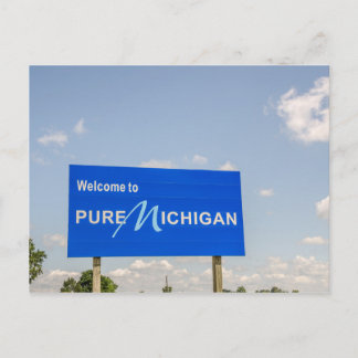 Welkom bij Pure Michigan Blue Sign Briefkaart