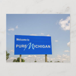 Welkom bij Pure Michigan Blue Sign Briefkaart