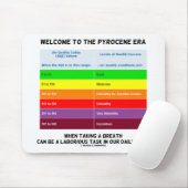 Welkom bij Pyrocene Era Air Quality Index Geek Muismat (Met muis)