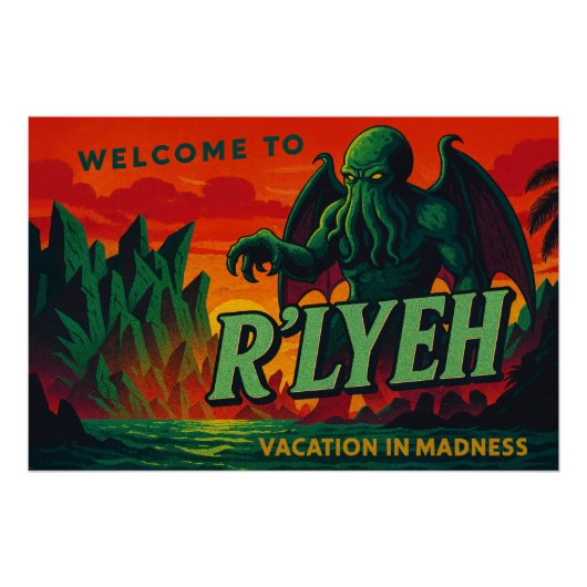 Welkom bij R’lyeh – Vakantie in waanzin Perfect Poster (Voorkant)
