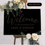Welkom bij REAL Gold Foil Elegant Engagement Folie Afdrukken<br><div class="desc">REAL Gold Foil Elegant Engagement Party Welkome Folie Prints</div>