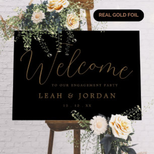 Welkom bij REAL Gold Foil Elegant Engagement Folie Afdrukken