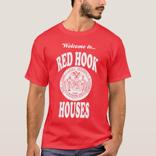 Welkom bij Red Hook Houses - White Print T-shirt (Voorkant)