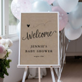 Welkom bij Rustic Kraft Babu Shower Poster