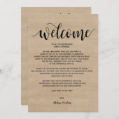 Welkom bij Rustige Boerderij Wedding en reiskaart Programmakaart (Voorkant / Achterkant)