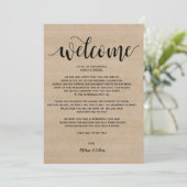 Welkom bij Rustige Boerderij Wedding en reiskaart Programmakaart (Staand voorkant)