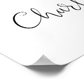 Welkom bij 's Nachts voor Teken zwart wit Poster (Hoek)