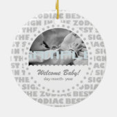 Welkom bij Sagittarius Zodiac Baby! Keramisch Ornament (Achterkant)