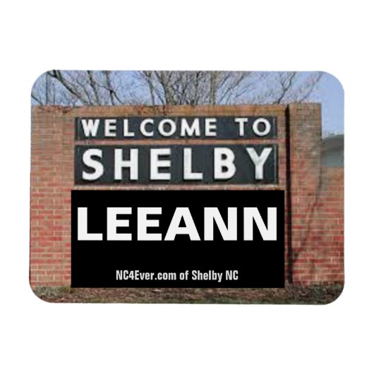 WELKOM BIJ SHELBY LEEANN flexibele magneet (Horizontaal)