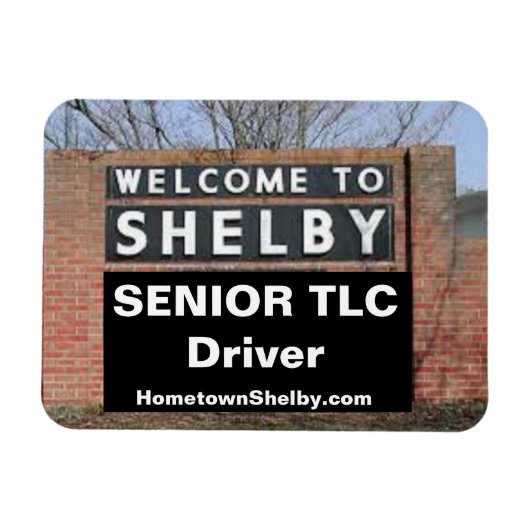 WELKOM BIJ SHELBY Senior TLC Driver Magneet (Horizontaal)