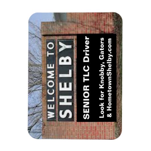 WELKOM BIJ SHELBY Senior TLC Driver Magneet (Verticaal)