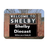 WELKOM BIJ SHELBY Shelby Diecast flexibele magneet (Horizontaal)