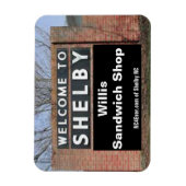 WELKOM BIJ SHELBY Willis Sandwich Shop Flexibel Magneet (Verticaal)
