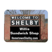 WELKOM BIJ SHELBY Willis Sandwich Shop Flexibele M Magneet (Horizontaal)