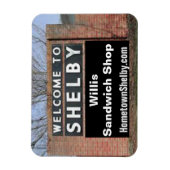 WELKOM BIJ SHELBY Willis Sandwich Shop Flexibele M Magneet (Verticaal)