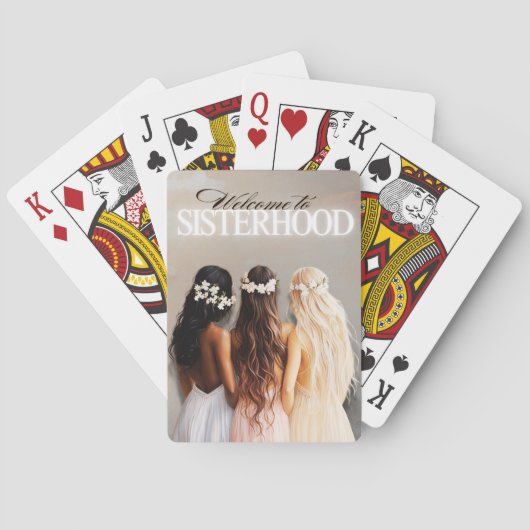 Welkom bij Sisterhood Pokerkaarten (Achterkant)
