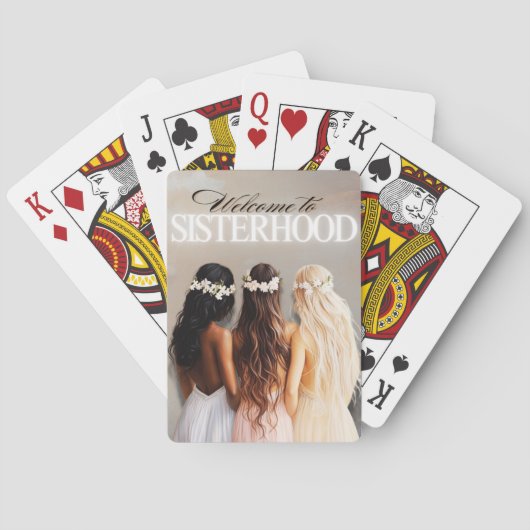 Welkom bij Sisterhood Pokerkaarten (Achterkant)