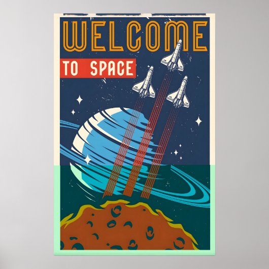 Welkom bij Space NASA-ruimtereisposterprint Poster (Voorkant)