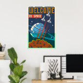 Welkom bij Space NASA-ruimtereisposterprint Poster (Thuiskantoor)